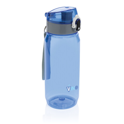 Yide RCS rPET verschließbare Wasserflasche 600ml blau bedrucken, Art.-Nr. P437.005