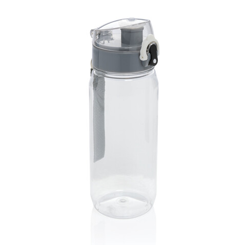 Yide RCS rPET verschließbare Wasserflasche 600ml transparent bedrucken, Art.-Nr. P437.000