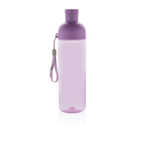 Impact auslaufsichere Wasserflasche aus RCS recyc. PET 600ml lila bedrucken, Art.-Nr. P437.019