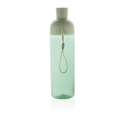Impact auslaufsichere Wasserflasche aus RCS recyc. PET 600ml grün bedrucken, Art.-Nr. P437.017