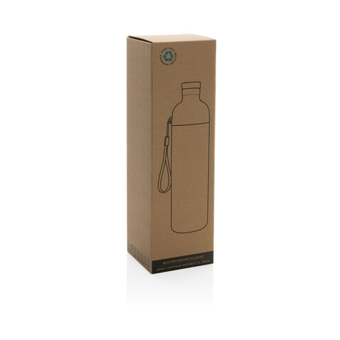 Impact auslaufsichere Wasserflasche aus RCS recyc. PET 600ml grün bedrucken, Art.-Nr. P437.017
