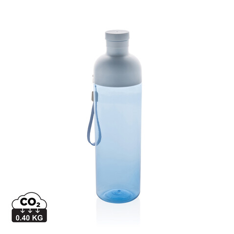 Impact auslaufsichere Wasserflasche aus RCS recyc. PET 600ml blau bedrucken, Art.-Nr. P437.015