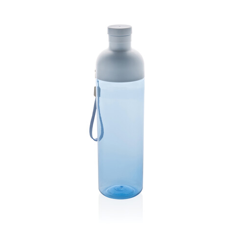 Impact auslaufsichere Wasserflasche aus RCS recyc. PET 600ml blau bedrucken, Art.-Nr. P437.015