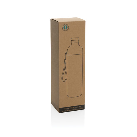 Impact auslaufsichere Wasserflasche aus RCS recyc. PET 600ml blau bedrucken, Art.-Nr. P437.015