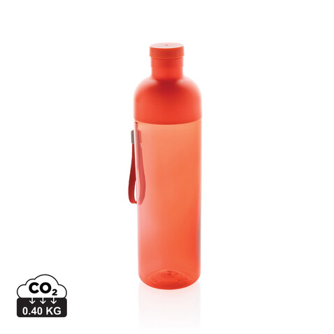 Impact auslaufsichere Wasserflasche aus RCS recyc. PET 600ml rot bedrucken, Art.-Nr. P437.014