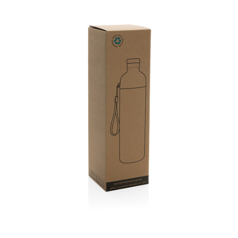 Impact auslaufsichere Wasserflasche aus RCS recyc. PET 600ml rot bedrucken, Art.-Nr. P437.014