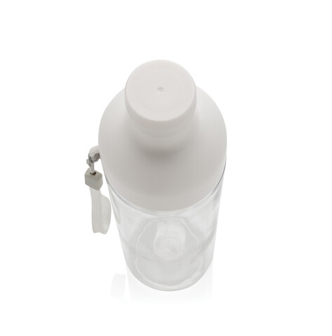 Impact auslaufsichere Wasserflasche aus RCS recyc. PET 600ml weiß bedrucken, Art.-Nr. P437.013