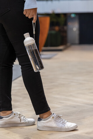 Impact auslaufsichere Wasserflasche aus RCS recyc. PET 600ml weiß bedrucken, Art.-Nr. P437.013