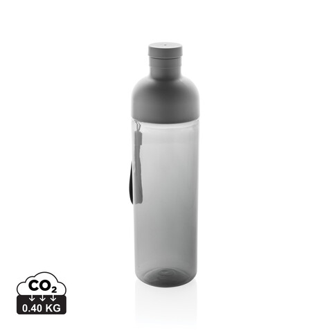 Impact auslaufsichere Wasserflasche aus RCS recyc. PET 600ml schwarz bedrucken, Art.-Nr. P437.011