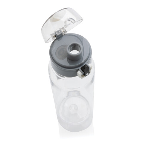 Yide verschließbare Wasserflasche aus RCS rec. PET, 800ml transparent bedrucken, Art.-Nr. P437.020