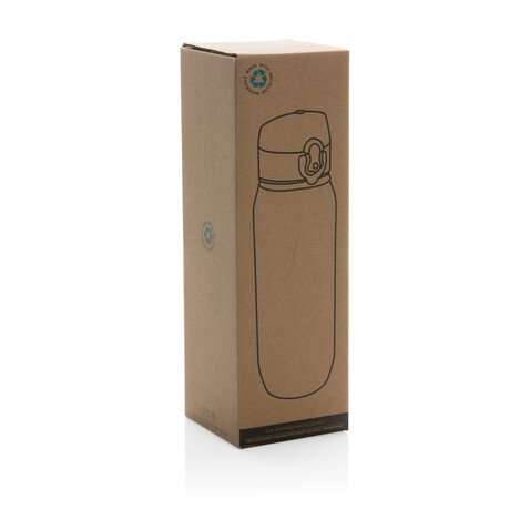 Yide verschließbare Wasserflasche aus RCS rec. PET, 800ml transparent bedrucken, Art.-Nr. P437.020