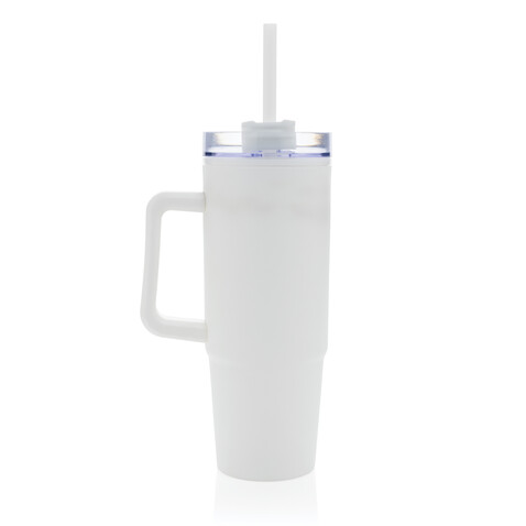 Tana Becher aus RCS recyceltem Kunststoff mit Griff 900ml weiß bedrucken, Art.-Nr. P437.103