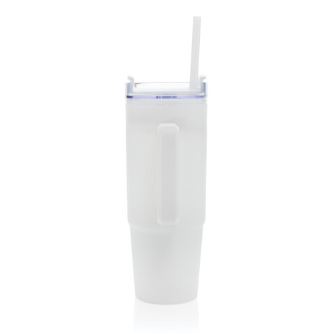 Tana Becher aus RCS recyceltem Kunststoff mit Griff 900ml weiß bedrucken, Art.-Nr. P437.103