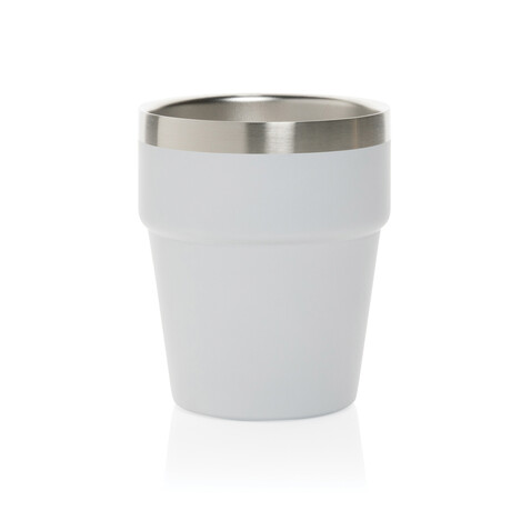 Clark Doppelwandige RCS Kaffeetasse 300ml weiß bedrucken, Art.-Nr. P437.213