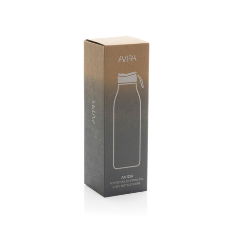 Avira Avior RCS recycelte Stainless-Steel Flasche 500ml grün bedrucken, Art.-Nr. P438.008