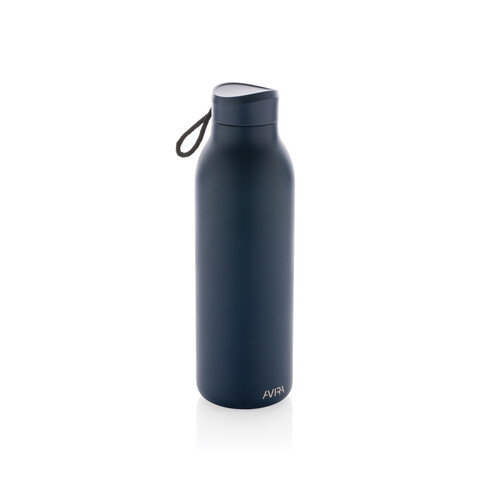 Avira Avior RCS recycelte Stainless-Steel Flasche 500ml navy blau bedrucken, Art.-Nr. P438.000