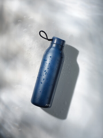 Avira Avior RCS recycelte Stainless-Steel Flasche 500ml navy blau bedrucken, Art.-Nr. P438.000