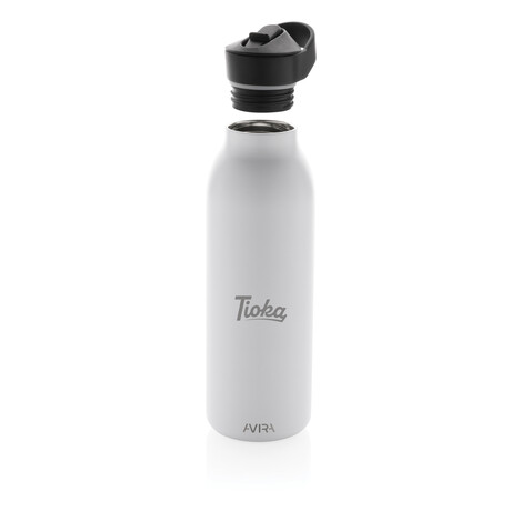 Avira Ara RCS Re-Steel Fliptop Wasserflasche 500ml weiß bedrucken, Art.-Nr. P438.083