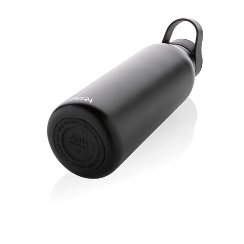 Avira Ara RCS Re-Steel Fliptop Wasserflasche 500ml schwarz bedrucken, Art.-Nr. P438.081