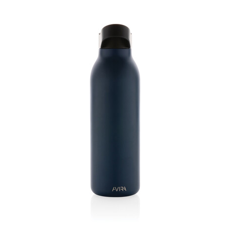 Avira Ara RCS Re-Steel Fliptop Wasserflasche 500ml navy blau bedrucken, Art.-Nr. P438.080