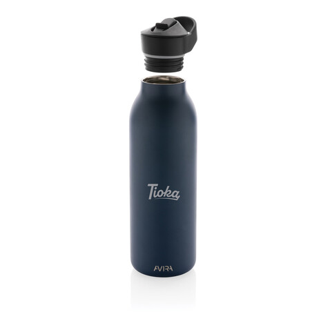 Avira Ara RCS Re-Steel Fliptop Wasserflasche 500ml navy blau bedrucken, Art.-Nr. P438.080