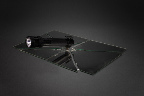 Gear X Hochleistungs-Auto-Leuchte aus RCS recyceltem Alu schwarz bedrucken, Art.-Nr. P513.321