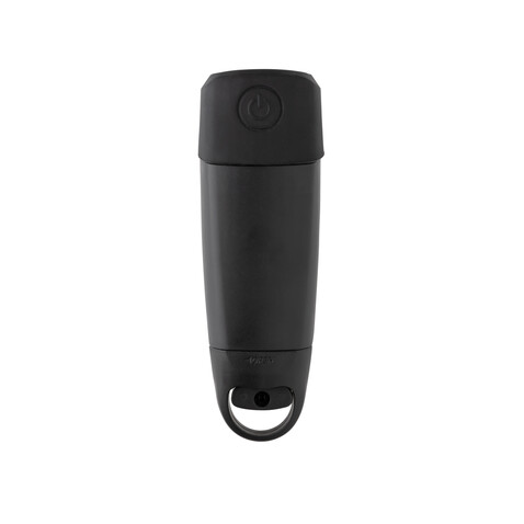 Lightwave USB-Taschenlampe mit Kurbel aus RCS rPlastik schwarz bedrucken, Art.-Nr. P513.621