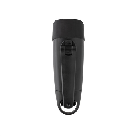 Lightwave USB-Taschenlampe mit Kurbel aus RCS rPlastik schwarz bedrucken, Art.-Nr. P513.621