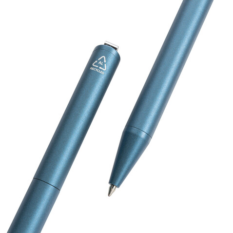 Xavi Stift aus RCS zertifiziert recyceltem Aluminum Königsblau bedrucken, Art.-Nr. P611.225