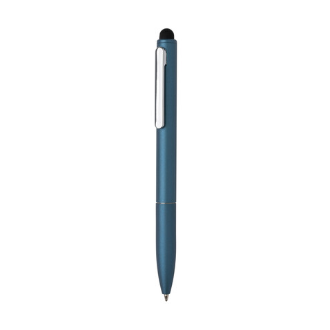 Kymi Stift mit Stylus aus RCS recyceltem Aluminum Königsblau bedrucken, Art.-Nr. P611.235