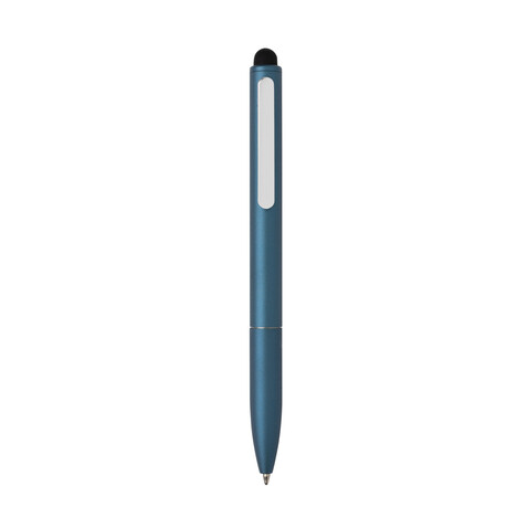 Kymi Stift mit Stylus aus RCS recyceltem Aluminum Königsblau bedrucken, Art.-Nr. P611.235