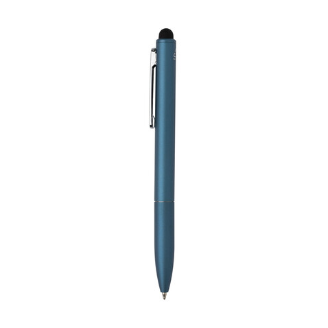 Kymi Stift mit Stylus aus RCS recyceltem Aluminum Königsblau bedrucken, Art.-Nr. P611.235
