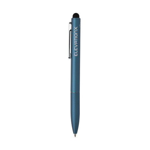 Kymi Stift mit Stylus aus RCS recyceltem Aluminum Königsblau bedrucken, Art.-Nr. P611.235