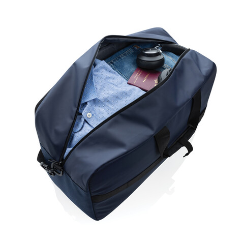 Armond AWARE™ RPET Weekend-Duffel navy blau bedrucken, Art.-Nr. P707.245