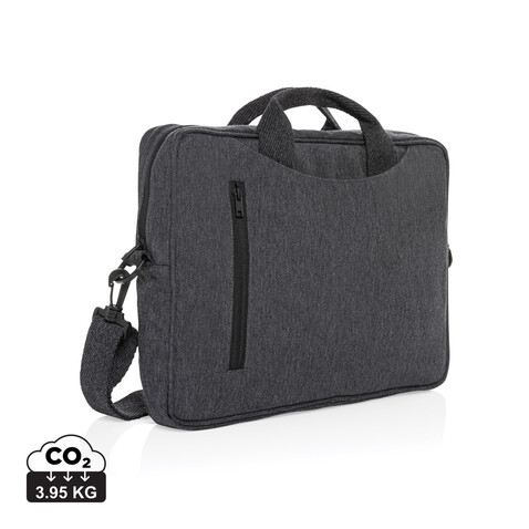 Laluka AWARE™ 15.4" Laptop-Tasche aus recycelter Baumwolle anthrazit bedrucken, Art.-Nr. P732.119 Laluka AWARE™ 15.4" Laptop-Tasche aus recycelter Baumwolle anthrazit bedrucken, Art.-Nr. P732.119
