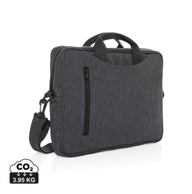 Laluka AWARE™ 15.4&amp;quot; Laptop-Tasche aus recycelter Baumwolle anthrazit bedrucken, Art.-Nr. P732.119