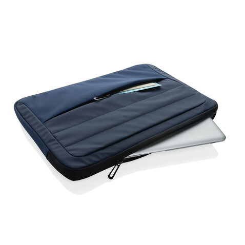 Armond AWARE™ RPET 15.6&quot; Laptop-Sleeve navy blau bedrucken, Art.-Nr. P788.155