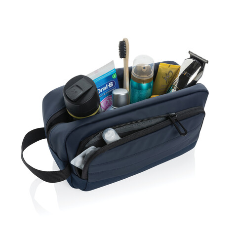 Armond AWARE™ RPET Kosmetiktasche navy blau bedrucken, Art.-Nr. P820.865