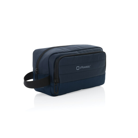 Armond AWARE™ RPET Kosmetiktasche navy blau bedrucken, Art.-Nr. P820.865