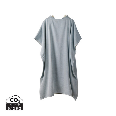 VINGA Tolo Hamam Frottee Strandponcho navy blau, off white bedrucken, Art.-Nr. V417205
