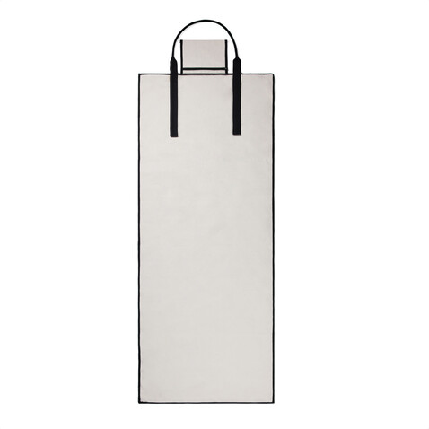 VINGA Volonne AWARE™ Strandmatte aus recyceltem Canvas off white, schwarz bedrucken, Art.-Nr. V459103
