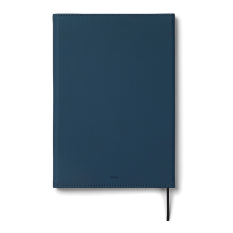 VINGA Baltimore GRS-zertifiziertes Papier &amp; PU-Notizbuch navy blau bedrucken, Art.-Nr. V773105