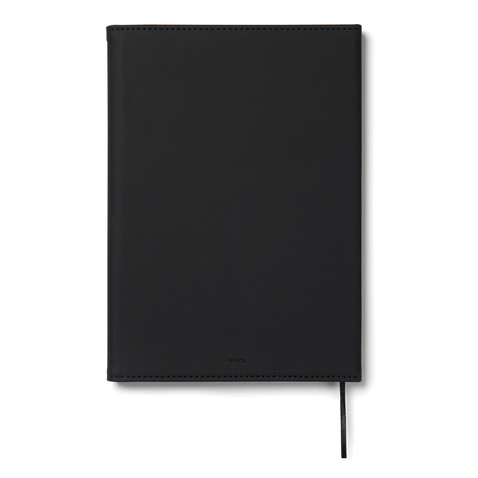 VINGA Baltimore GRS-zertifiziertes Papier &amp; PU-Notizbuch schwarz bedrucken, Art.-Nr. V773101