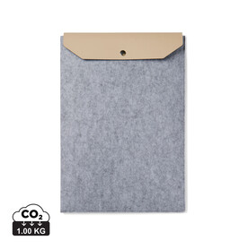 VINGA Albon 17&amp;quot; Laptop-Seeve aus GRS recyceltem Filz grau bedrucken, Art.-Nr. V788112
