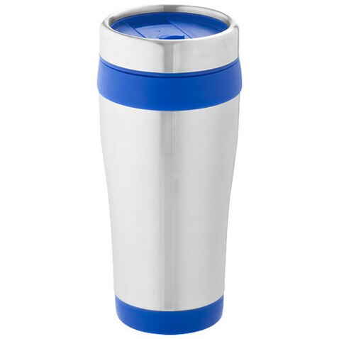 Elwood 410 ml RCS-zertifizierter Isolierbecher aus recyceltem Edelstahl, blau bedrucken, Art.-Nr. 10076352