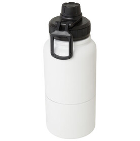 Dupeca 840 ml RCS-zertifizierte Isolierflasche aus Edelstahl, weiss bedrucken, Art.-Nr. 10078701