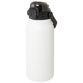 Giganto 1600 ml RCS-zertifizierte Kupfer-Vakuum Isolierflasche aus recyceltem Edelstahl, weiss bedrucken, Art.-Nr. 10078901