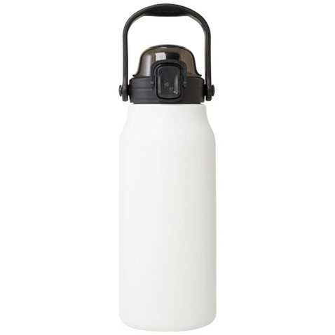 Giganto 1600 ml RCS-zertifizierte Kupfer-Vakuum Isolierflasche aus recyceltem Edelstahl, weiss bedrucken, Art.-Nr. 10078901