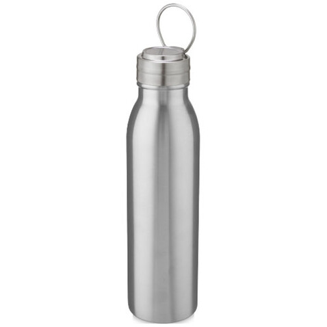 Harper 700 ml RCS-zertifizierte Sportflasche aus Edelstahl mit Metallschlaufe, silber bedrucken, Art.-Nr. 10079281