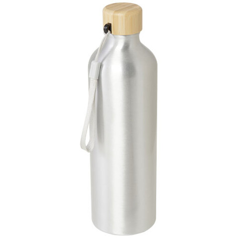 Malpeza 770 ml RCS-zertifizierte Wasserflasche aus recyceltem Aluminium, silber bedrucken, Art.-Nr. 10079581